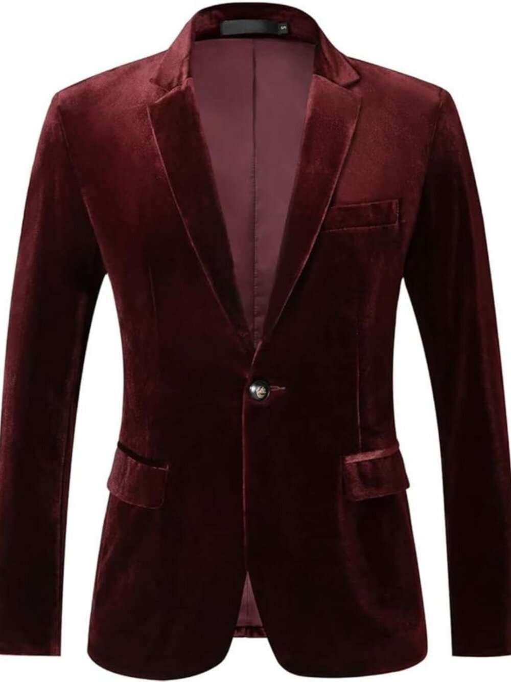 Mens Velvet Blazer Slim Fit Fashion Suit Jacket for Wedding Prom Dinner Party